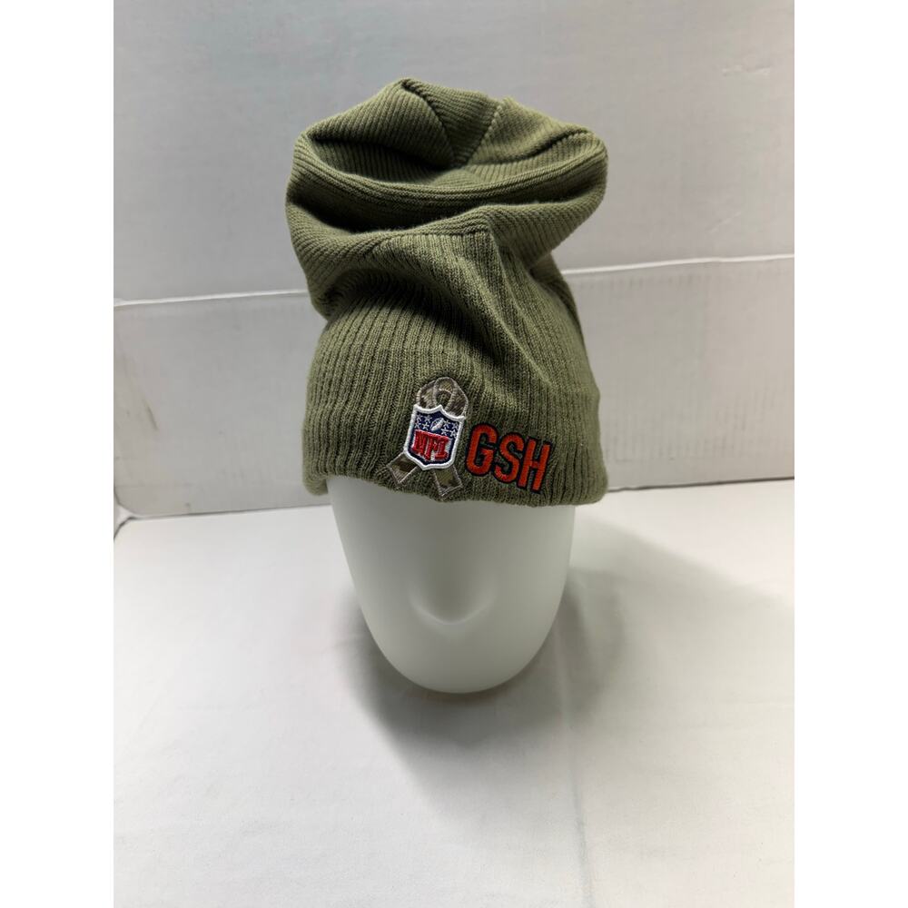 New Era NFL Salute To Service Olive Green Sport Knit Beanie one size fits mst